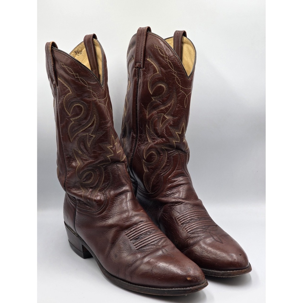Dan Post Milwaukee Western Boots Men's 13D Antique Tan Brown Leather DP 2111R